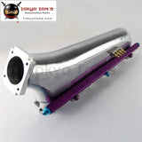 Polished Air Intake Manifold + Purple Fuel Rail Fits For Nissan Prtrol 4.8L Machined - Tokyo Tom's