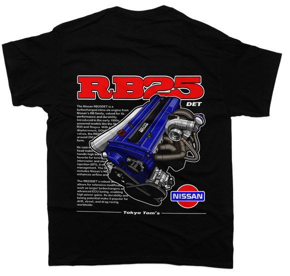 RB25 Det Nissan T-Shirt - Unisex - Car Enthusiast - Drifting Drag JDM