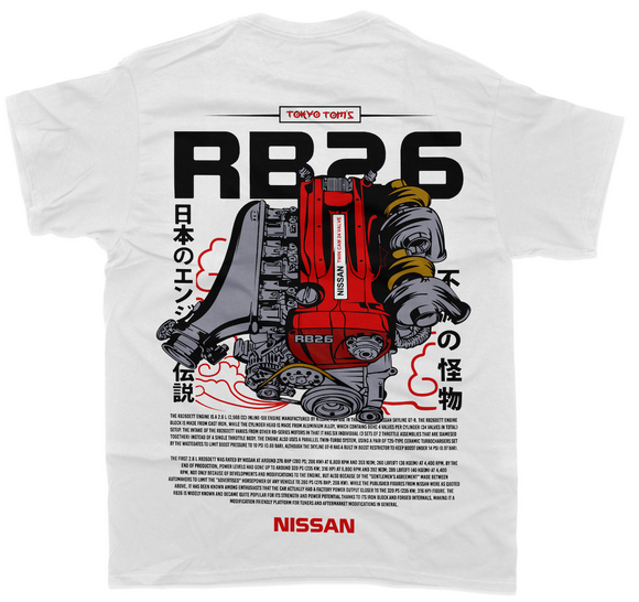 Nissan RB26 DET - Unisex T-Shirt - Car Enthusiast - Drifting Drag JDM - Tokyo Tom's