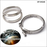 Racing Car T304 Stainless Steel V Band Clamp Flange Assembly For Exhaust Turbo Wastegate 4.5" Od Pipe - Tokyo Tom's