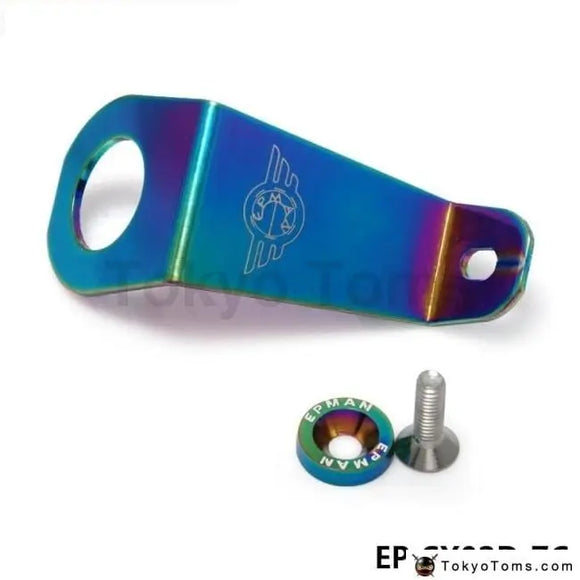 Racing Neo Chrome JDM Billet Aluminum Radiator Stay Bracket Gasket Screw For Honda Civic 92-95 Eg - Tokyo Tom's