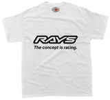 Rays Volk Wheels - Unisex T-Shirt - Car Enthusiast - Drifting Drag JDM - Tokyo Tom's