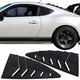 Rear Quarter Window Louvers Spoiler Panel MATT BLACK for Scion FRS for Subaru BRZ for Toyota 86 GT86 - Tokyo Tom's