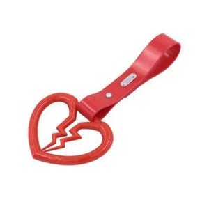 Red Broken Heart Tsurikawa Red PVC Strap