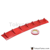 Red Car Rear Bumper Lip Diffuser 7 Fin Shark Bumper Spoiler Lip Splitter for Universal - Tokyo Tom's