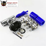 2.25" 57mm Flange Pipe + Silicone Hose Clamps Kit +Sqv Blow Off Valve Bov Iv 4 Blue / Black / Red