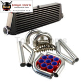 2.5" Aluminum Piping Hose Clamps+ High Performance Front Mount Intercooler 550mmx180mmx64mm Kit Black/Blue/Red