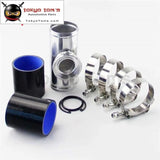 57mm 2.25" Turbo Aluminum Flange Pipe+Silicone Hose Clamps For Ssqv Bov Black /Blue / Red - Tokyo Tom's