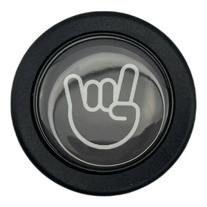 Rock Hand Horn Button