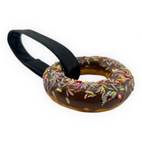 TOKYO TOM'S CHOCOLATE GLAZE DONUT WITH SPRINKLE HANG RINGS