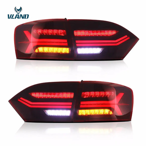 Vland Car Styling Tail Light For VW Jetta MK6 Taillight/Sagitar 2012-2014 Led Rear Lamp New Design Red Lens Assembly - Tokyo Tom's