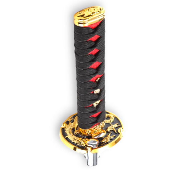 15cm Black/Red Katana  Samurai Gear Knob
