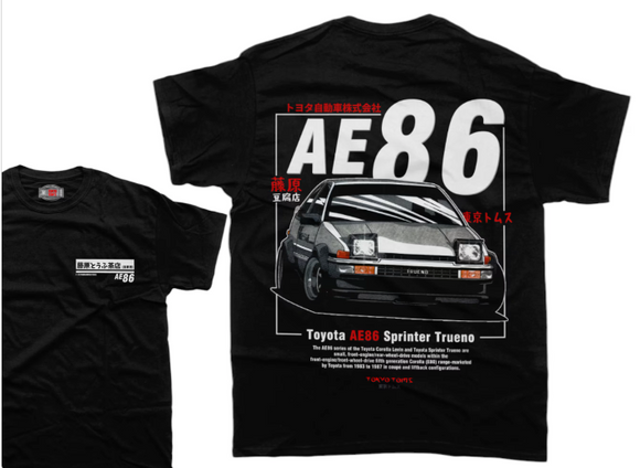 AE86 Toyota Sprinter Tofu Initial D Shirt TokyoToms.com