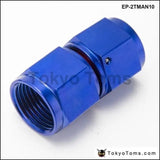 10Pcs/Set Blue An10 Fuel Oil Fitting Aluminum Hose End Adaptor 2 Side Female Fitting