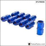 10Pcs/Set Blue An6 Universal Fuel Oil Fitting Aluminum Hose End Adaptor 2 Side Female Fitting