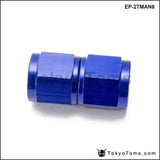 10Pcs/Set Blue An8 Universal Swivel Oil Fuel Line Hose End 2-Side Female Fitting