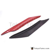 4pcs/Set Carbon Look Car Body Spoiler Canards Valence Chin Front Bumper Lip Diffuser Splitter Fins