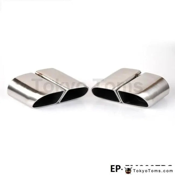 Hot!2Pcs/Set Modified Car Vehicle Exhaust Tail Muffler Tip Stainless Steel Pipe For Porsche 14 Panamera Turbo - Tokyo Tom's