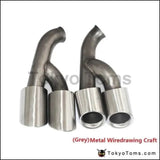 2Pcs/Set Modified Car Vehicle Exhaust Tail Muffler Tip Stainless Steel Pipe For Porsche 15 Cayenne - Tokyo Tom's