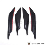 4pcs/Set Universal Car Front Bumper Lip Diffuser Splitter Fins Body Spoiler Canards Valence Chin