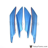 4pcs/Set Universal Car Front Bumper Lip Diffuser Splitter Fins Body Spoiler Canards Valence Chin