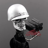 Silver Human Skull Head Gear Shifter