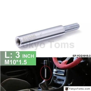 Silver Shift Knob Extension For Manual Gear Shifter Lever 3In M10X1.5 - Tokyo Tom's