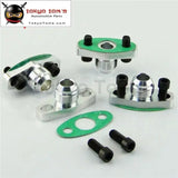 4Pcs10An Drain GT T17 T20 T25 T28 T30 T35 Garrett Turbo Billet Oil Return Flange Black/Silver