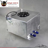 5 Gallon 18.8L Black Coated Aluminum Racing Drift Fuel Cell Tank + Level Sender Black / Silver