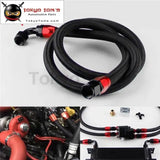 63" 10An Stainless Steel Ss Braided Oil Fuel Line Hose Fitting End Adapter Black / Silver