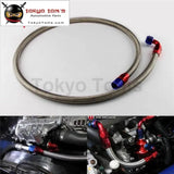 63" 10An Stainless Steel Ss Braided Oil Fuel Line Hose Fitting End Adapter Black / Silver