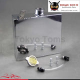 Aluminum Coolant Overflow Tank For Supra Mk Iii Iv 7Mgte 2Jzgt 2 Litre Black / Silver