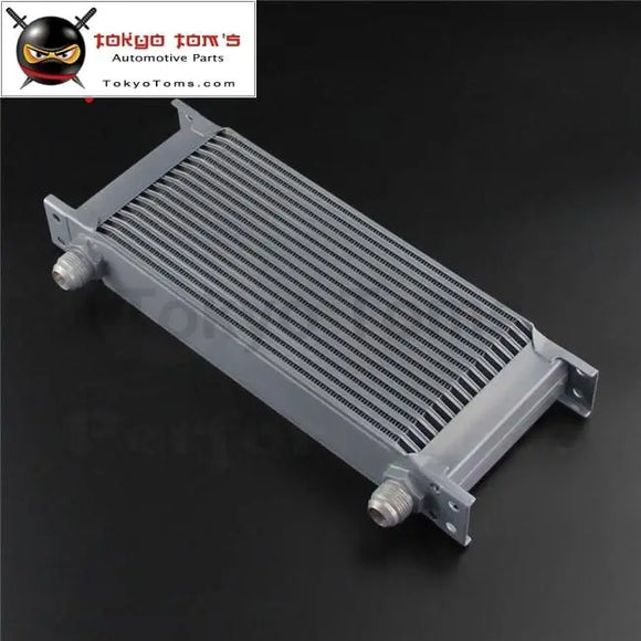 16 Row AN10 10An Universal Aluminum Engine Transmission Racing Oil Cooler  Mocal Style Black / Silver