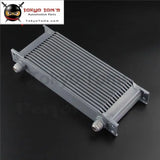 16 Row AN10 10An Universal Aluminum Engine Transmission Racing Oil Cooler  Mocal Style Black / Silver