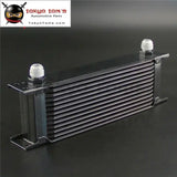 16 Row AN10 10An Universal Aluminum Engine Transmission Racing Oil Cooler  Mocal Style Black / Silver