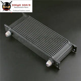 16 Row AN10 10An Universal Aluminum Engine Transmission Racing Oil Cooler  Mocal Style Black / Silver