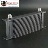 16 Row AN10 10An Universal Aluminum Engine Transmission Racing Oil Cooler  Mocal Style Black / Silver