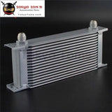 16 Row AN10 10An Universal Aluminum Engine Transmission Racing Oil Cooler  Mocal Style Black / Silver