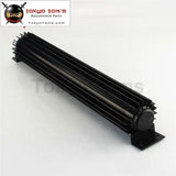 18" Inch Aluminum Finned Transmission Double Pass Oil Cooler Universal Fit Black / Silver