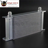 19 Row AN10 10An Universal Aluminum Engine Transmission Racing Oil Cooler  Mocal Style Black / Silver