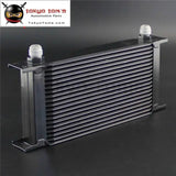 19 Row AN10 10An Universal Aluminum Engine Transmission Racing Oil Cooler  Mocal Style Black / Silver