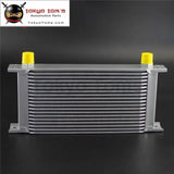 19 Row AN10 10An Universal Aluminum Engine Transmission Racing Oil Cooler  Mocal Style Black / Silver