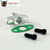 1Pcs Aluminum Turbo Oil Drain Flange Fits For GT Ball Bearing GT25R GT28R GT30R GT35R Black/Silver