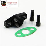 1Pcs Aluminum Turbo Oil Drain Flange Fits For GT Ball Bearing GT25R GT28R GT30R GT35R Black/Silver