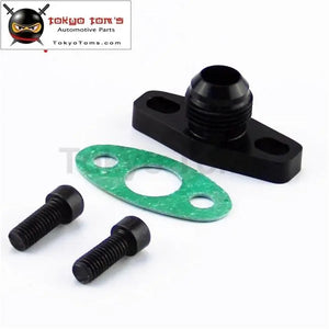 1Pcs10An Drain GT T17 T20 T25 T28 T30 T35 Garrett Turbo Billet Oil Return Flange Black/Silver