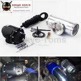 2.25" Straight Flange Pipe Adapter + Adjustable Sqv Blow Off Valve Bov Ii 2 Black / Silver