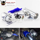 2.25" Straight Flange Pipe Adapter + Adjustable Sqv Blow Off Valve Bov Ii 2 Black / Silver