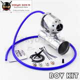 2.25" Straight Flange Pipe Adapter + Adjustable Sqv Blow Off Valve Bov Ii 2 Black / Silver