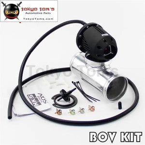 2" 50mm Straight Flange Pipe Adapter + Adjustable Sqv Blow Off Valve Bov Ii 2 Black / Silver