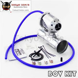 2" 50mm Straight Flange Pipe Adapter + Adjustable Sqv Blow Off Valve Bov Ii 2 Black / Silver